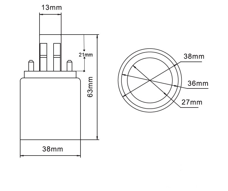GX23D 2 Pin to E27 converter product 12353